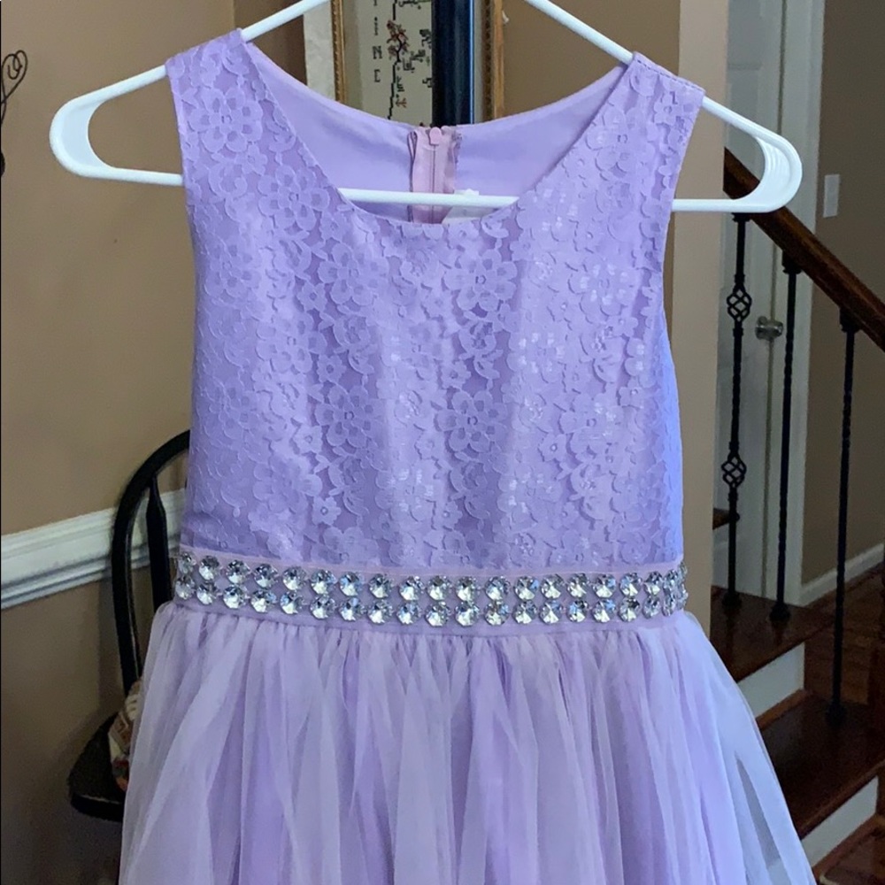 Lilac girl’s flower girl dress
